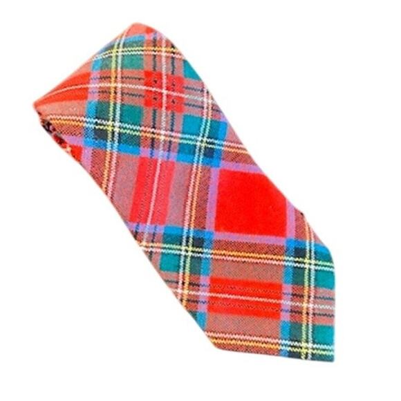 Vintage Stewart Royal Tartan Wool Tie – Made in Scotland – 100% New Wool - Picture 3 of 3